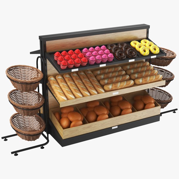 3D model Supermarket Bakery Display