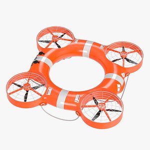 Water Rescue Drone Orange 3D model
