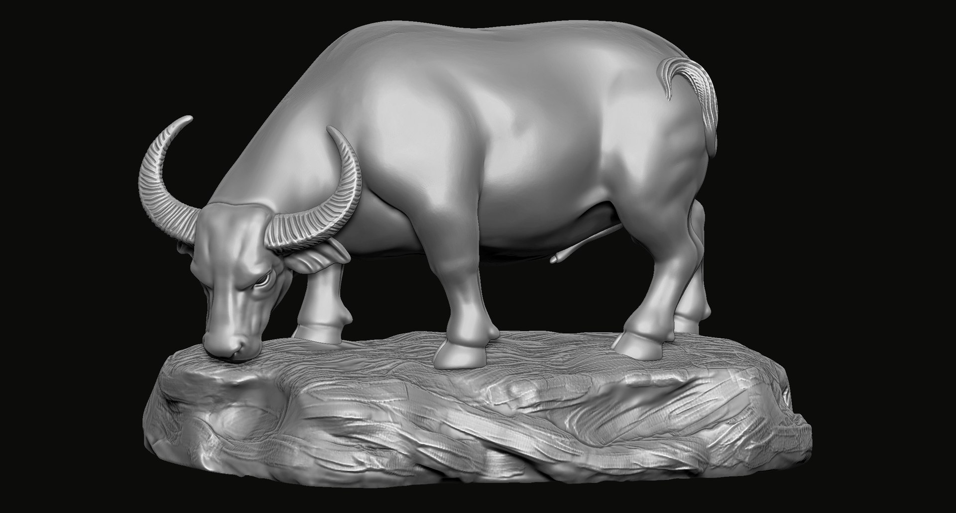 BUFFALO STATUE PRINT model - TurboSquid 2029804
