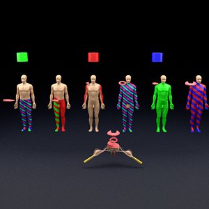 The blend model depicts the spinal cord injuries and its various sensory and motor signs according t 3D model