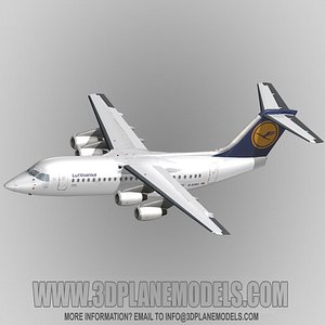 3d model british aerospace 146-200 regional jet
