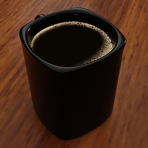 3D cup coffee beverages cappuccino model