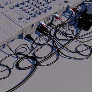 3D Cables for dj setup model