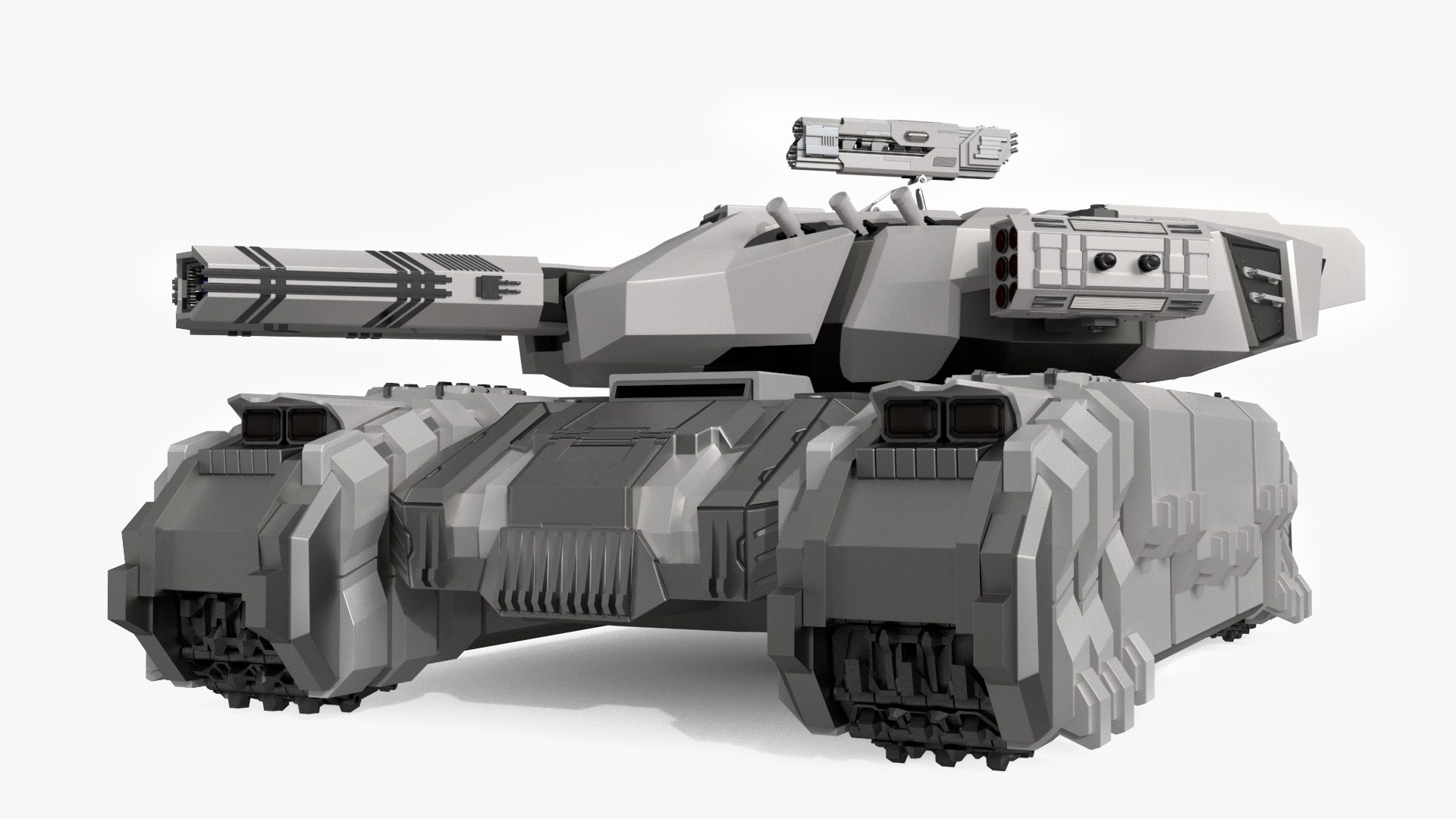 Fantastic Heavy Tank White Rigged Model - TurboSquid 2278916