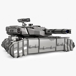 Fantastic Heavy Tank White Rigged model