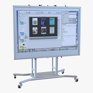 interactive whiteboard mobile stand 3d ma