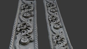 Ornate Architectural Panel 3D Scan 3D model