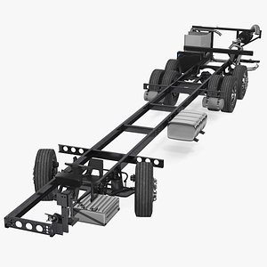 9900 bus chassis rigged 3D model