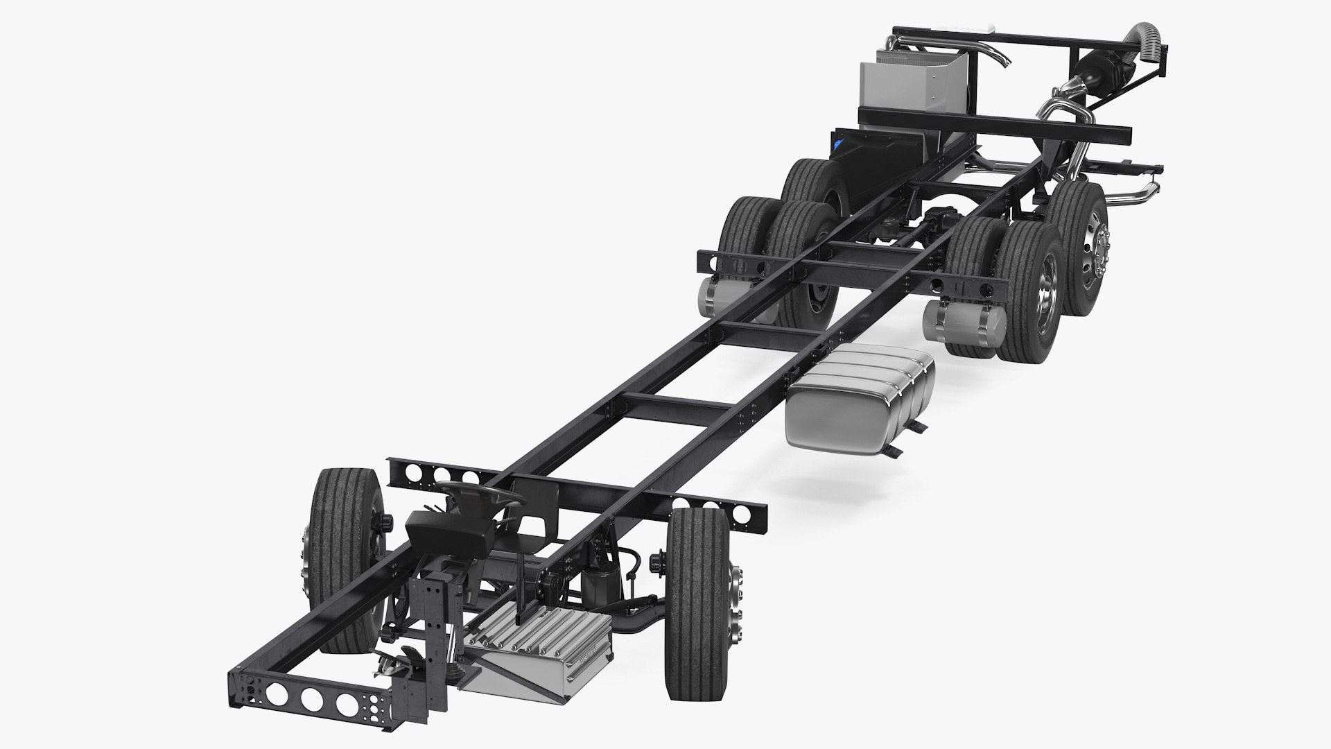 Volvo 9900 Bus Chassis Rigged 3D model preview