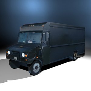 delivery truck ups 3d model