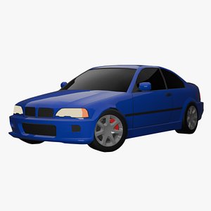 Stylized Lowpoly BMW M3 - Game Ready 3D model