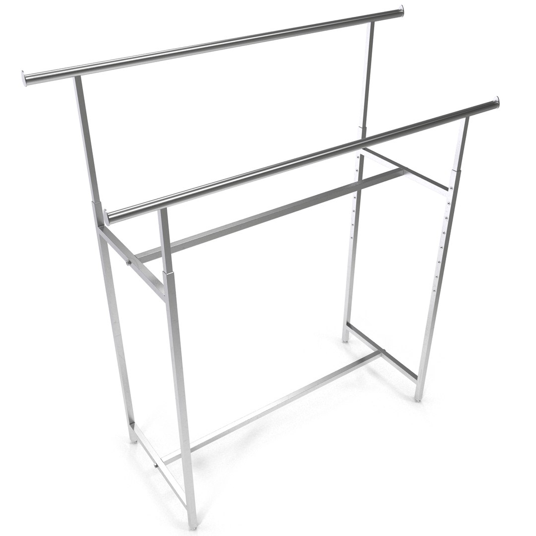 3d https://p.turbosquid.com/ts-thumb/fp/WVBYIz/yLUlyO6n/doublebarclothesrack_5/jpg/1397165209/1920x1080/fit_q87/19f562f070941db831546a5e996cbeb578381b43/doublebarclothesrack_5.jpg