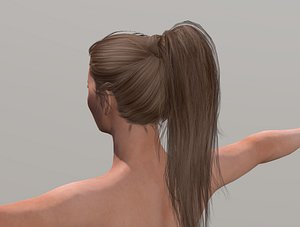 woman character rigged 3D model