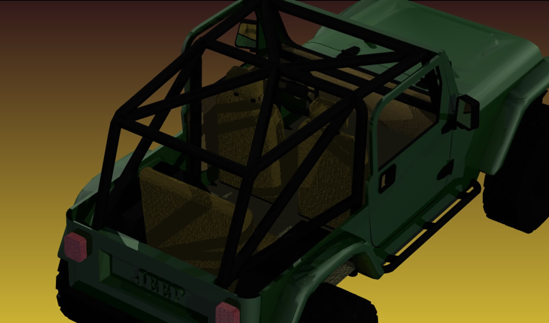 Jeep Tj Wrangler 3d Model