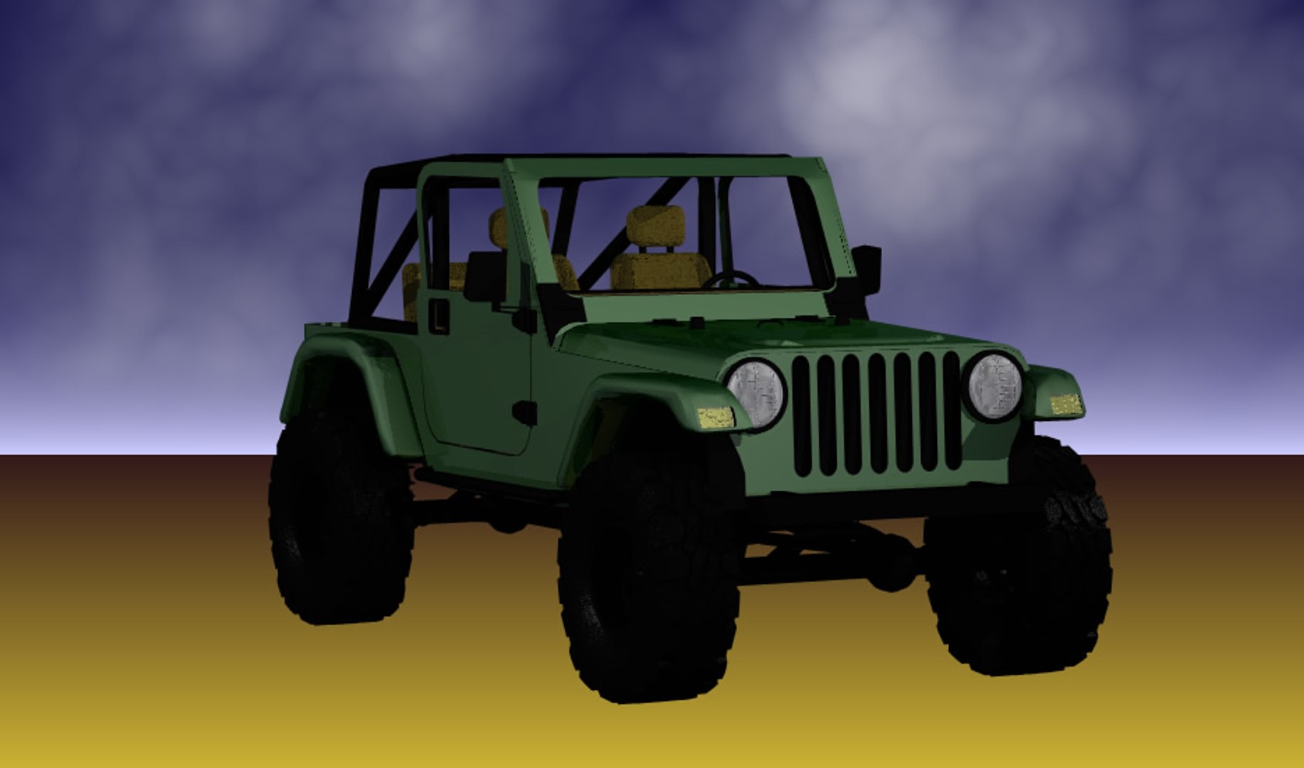 Jeep Tj Wrangler 3d Model