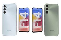 Samsung Galaxy F14 4G Green And Silver Low Poly