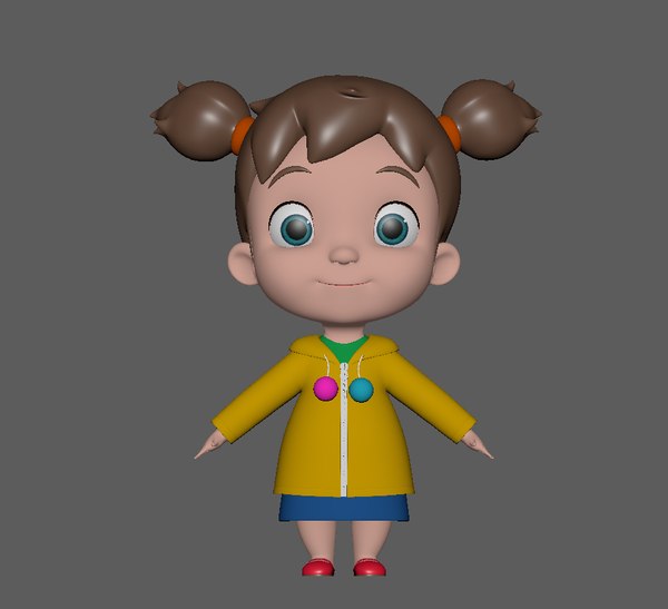 3D baby girl model