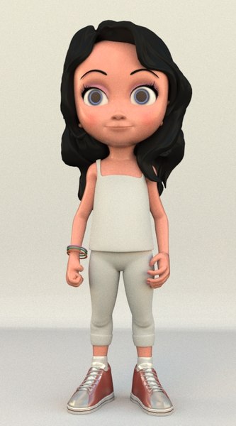 3d model stylized girl