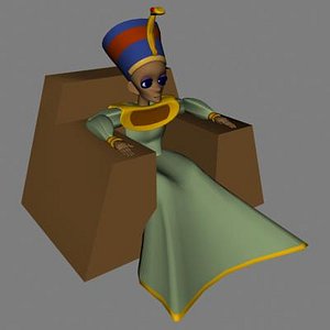 3d egyptian queen female model