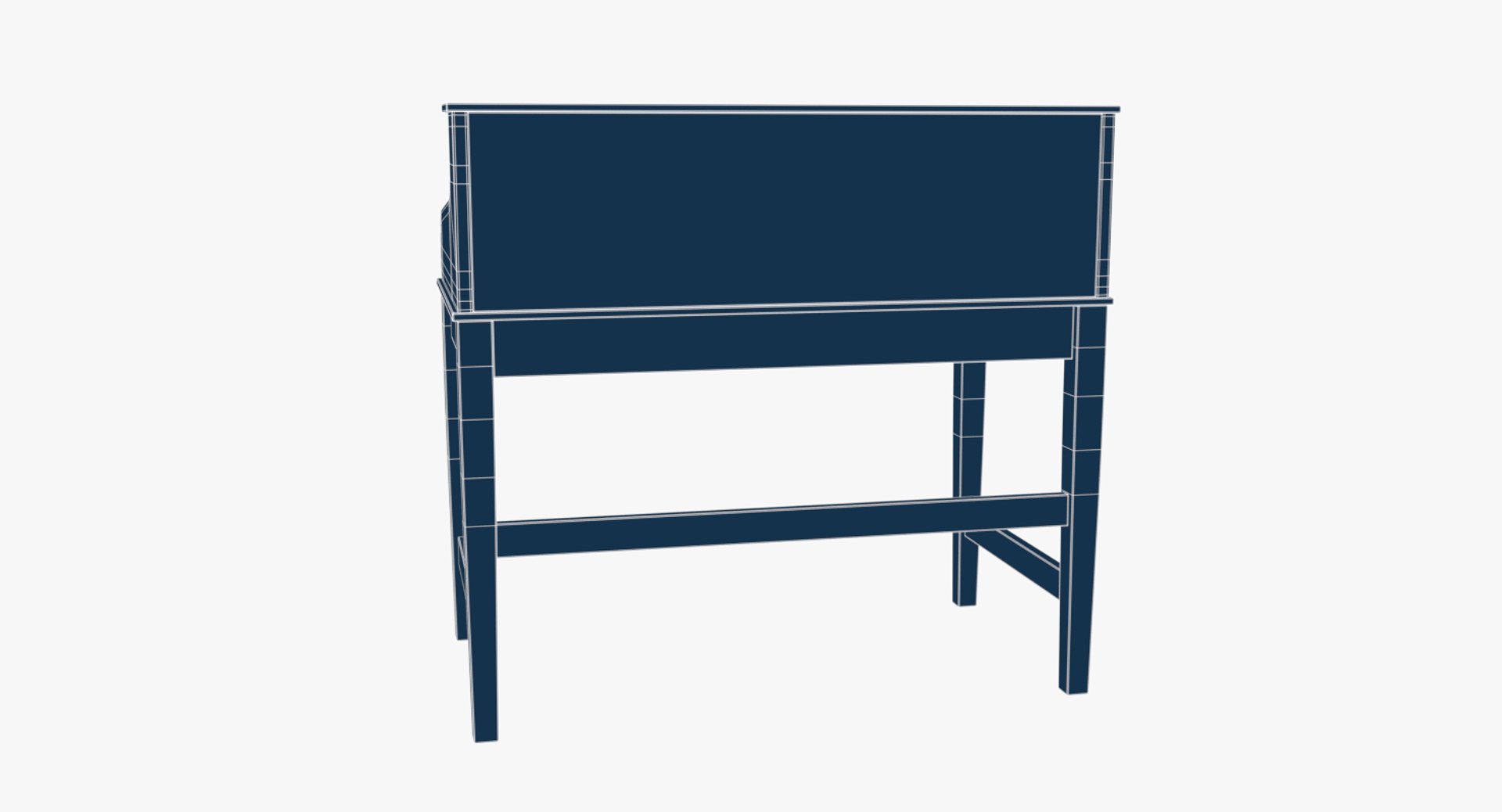 Study Table 3D Model - TurboSquid 1298396
