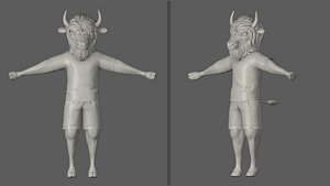 3D Bison Character model
