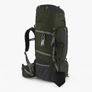 Survival Gear Rucksack with Spade and Insect Repeller Olive model