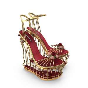 shoessandalsplatformbirdcaged gwomanfemalefashionshoefootwearhigh-heels model
