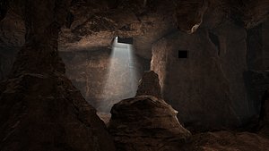 dungeon cave 3d obj