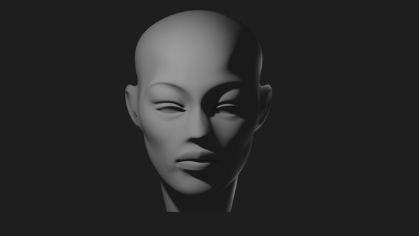 3D Head of a young woman