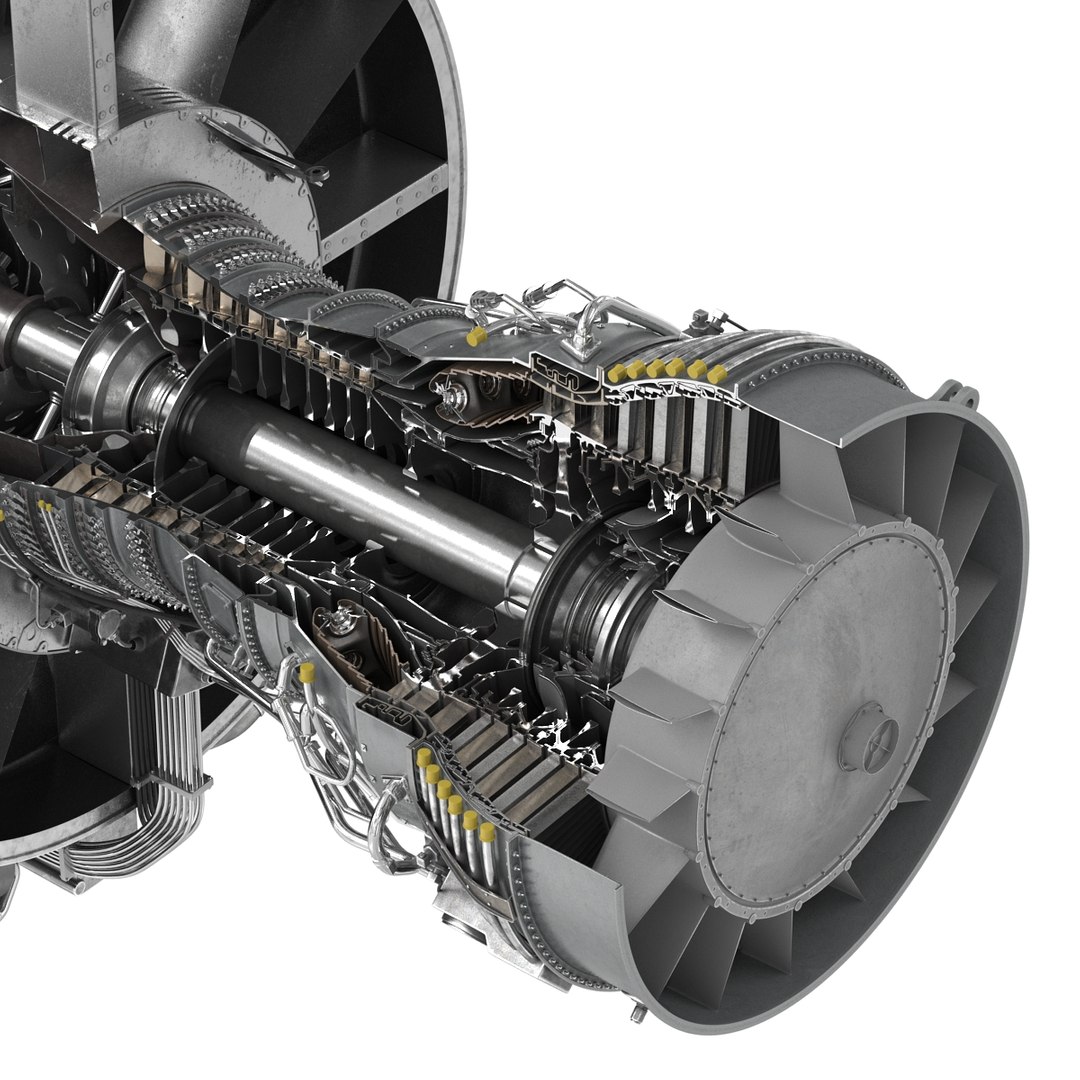 turbofan engine cfm international 3d max