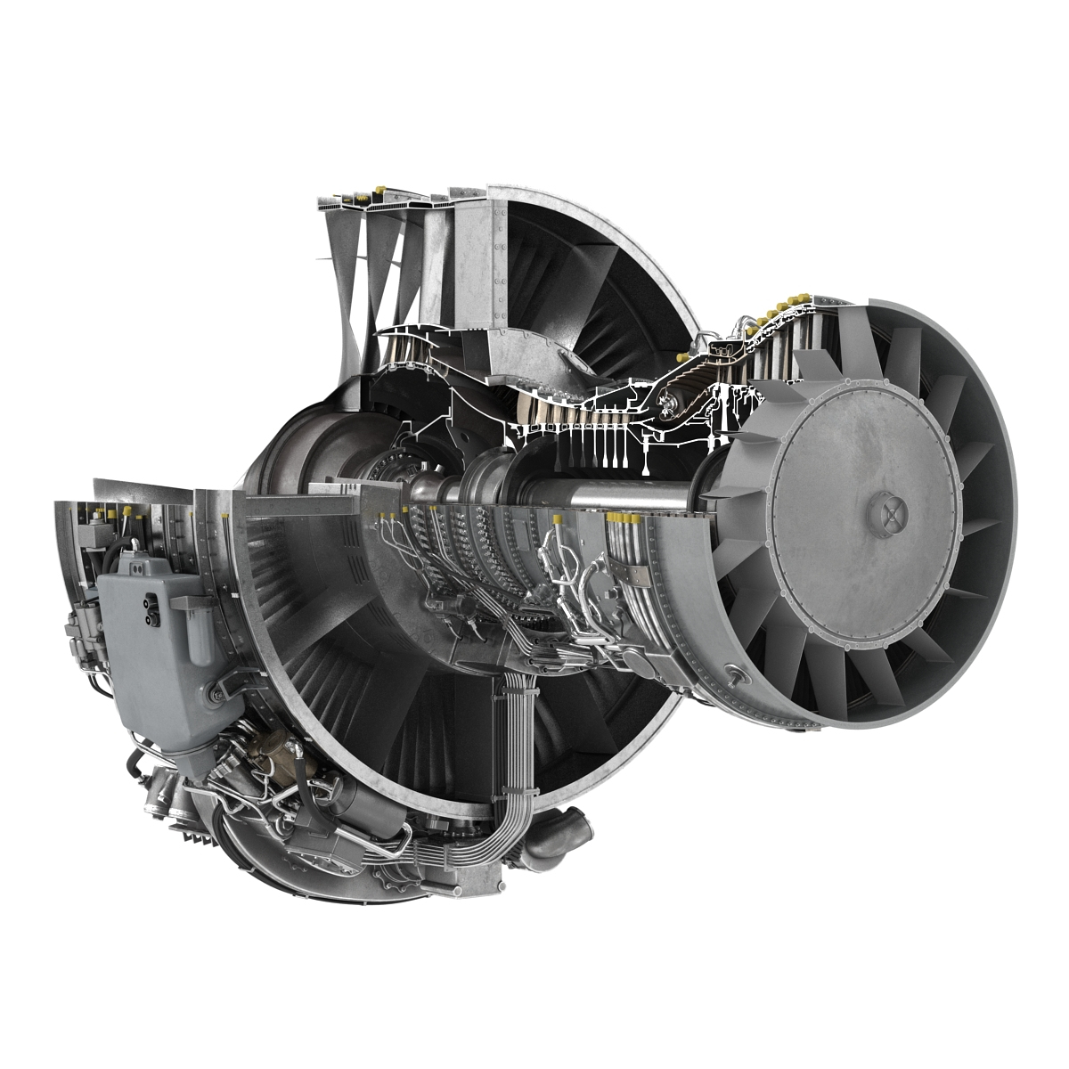 turbofan engine cfm international 3d max