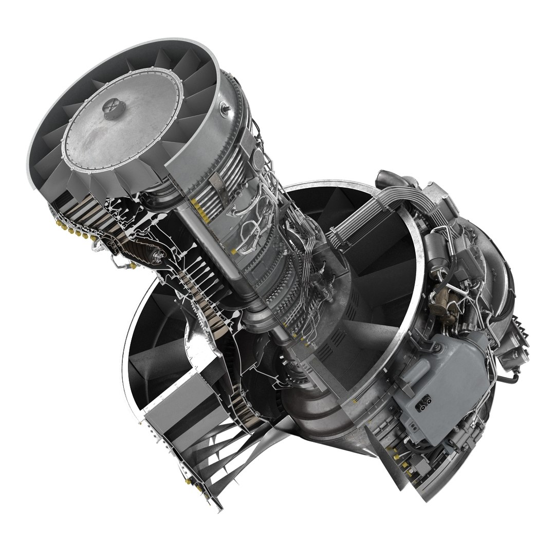 turbofan engine cfm international 3d max