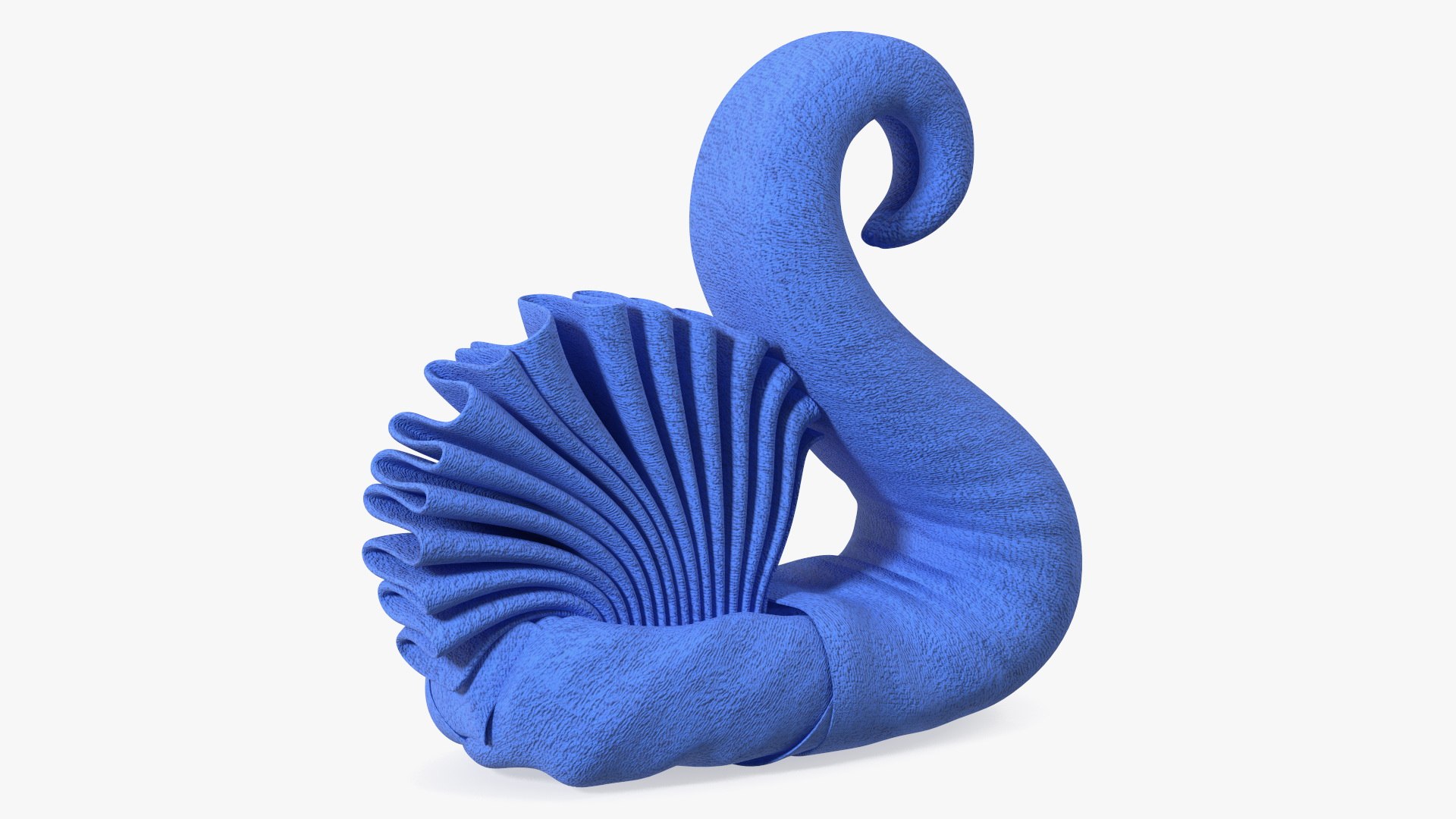 Designer Towel Swan Blue 3D model preview