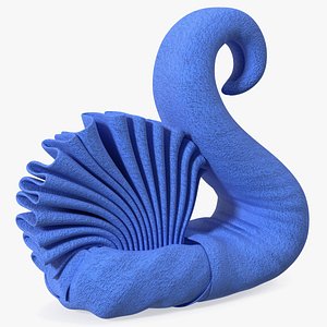 3D Designer Towel Swan Blue