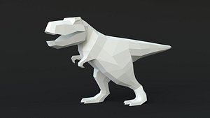 Low Poly T-Rex Rigged in C4D