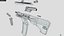 AUG AAA Game Ready PBR 로우 폴리 3D 모델