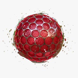Abstract SciFi Sphere with Hex Cells M1