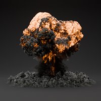 Massive Fire Explosion Effect VDB For Blender