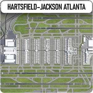 3D hartsfield-jackson atlanta international airport model