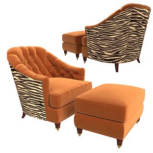 Baker Furniture Thomas Pheasant Windsor Lounge Chair 3D