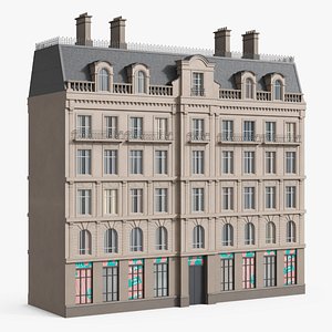 Paris Traditional Two Sided Building 3D