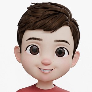 3D Cartoon Boy Rig model