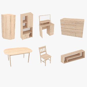 7 Furniture Models Collection 02 3D model