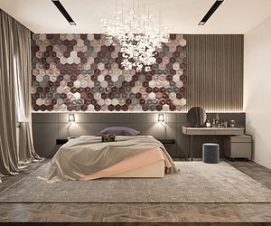 3D bed room