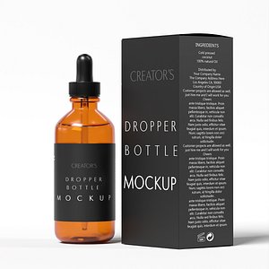 Dropper Bottle Mockup 21 model