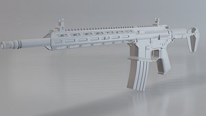 3D model m4 honeybadger assault rifle