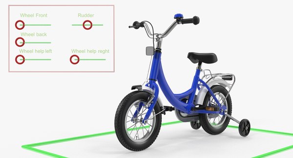 Small kids bike training 3D model TurboSquid 1247296