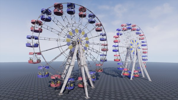 pbr ferris wheel 3D