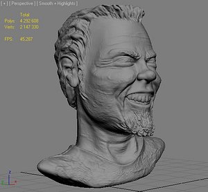 sculpture james hetfield 3d max