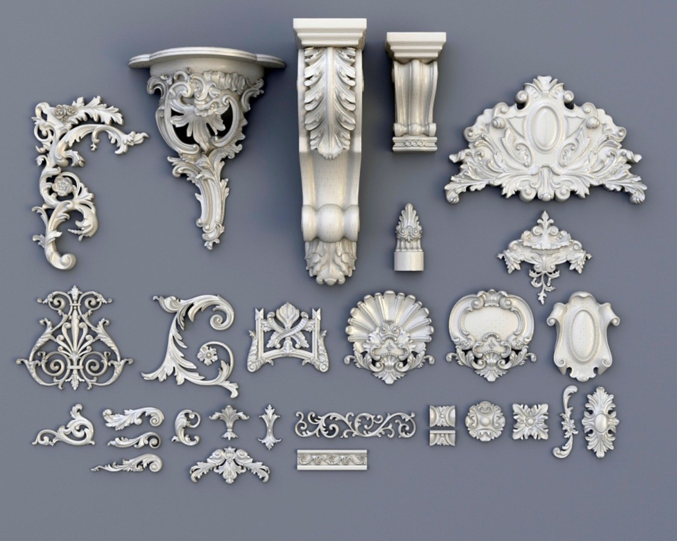 3d swag ornaments model